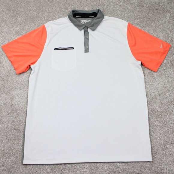 Nike Innovation Color Golf Polo Shirt Mens XL Gray Dri-Fit Tour Performance S/S - Picture 1 of 13